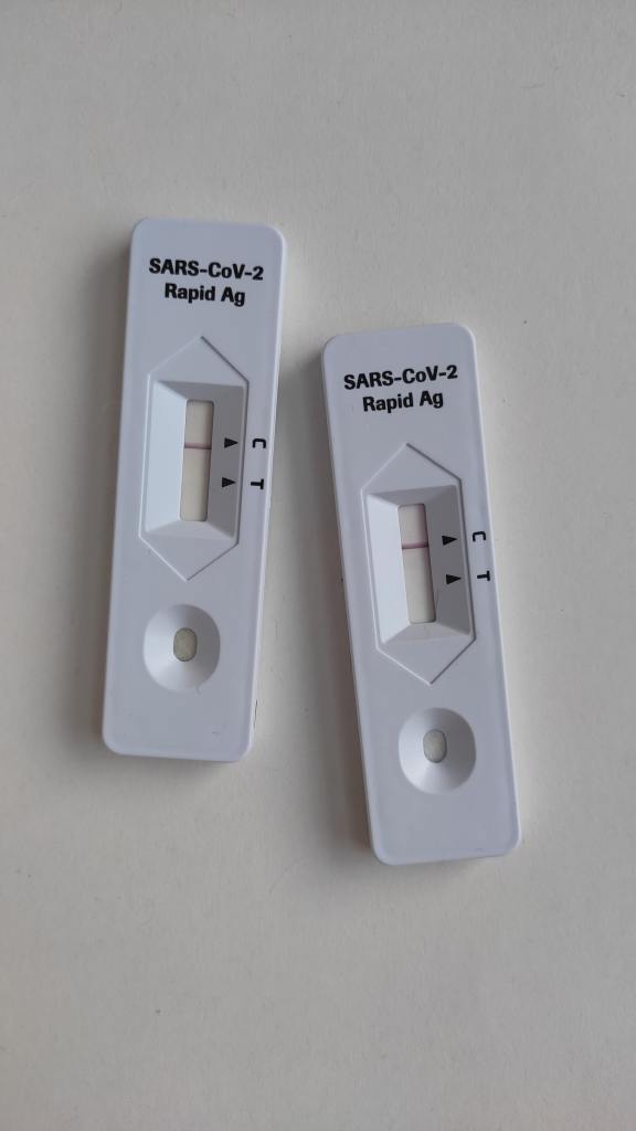 Rapid antigen at-home test photo posted on Dr. James Goydos 2022 article on NJ initiative to provide COVID tests to residents
